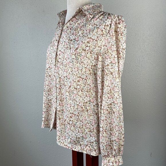 Vintage Empress Sports Floral Button Down Top EUC - Picture 3 of 8